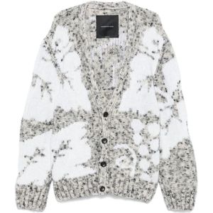 Federico Cina, Heren, Truien, Grijs, Maat: L Wol,