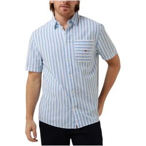 Tommy Jeans, Heren, Overhemden, Veelkleurig, Maat: S Linnen,