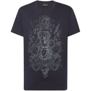 Billionaire, Heren, Tops, Blauw, Maat: M Katoen,