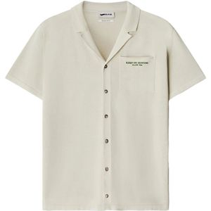 Gas, Heren, Overhemden, Beige, Maat: L Denim,