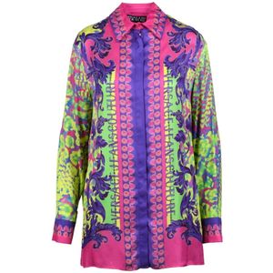 Versace Jeans Couture - Overhemd - Veelkleurig - 100% Viscose - Lange Mouwen