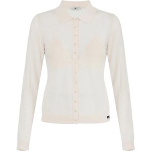 Elisabetta Franchi, Dames, Truien, Wit, Maat: XS Wol,