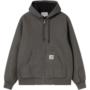 Carhartt Wip, Heren, Sweatshirts & Hoodies, Grijs, Maat: S Katoen,