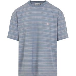 Carhartt WIP - Brodine - T-shirt - Lichtblauw / Pastelroze