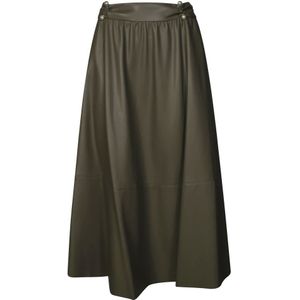 Liu Jo - Wijde Rok - Groen - Imitatieleer