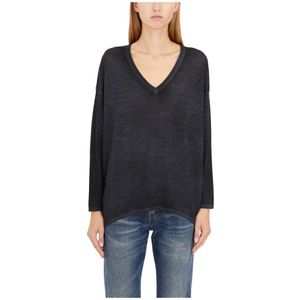 Avant Toi, Dames, Truien, Zwart, Maat: M Zijde,