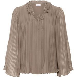 Saint Tropez, Dames, Blouses & Shirts, Bruin, Maat: M