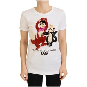 Dolce & Gabbana, Dames, Tops, Wit, Maat: XS Katoen,