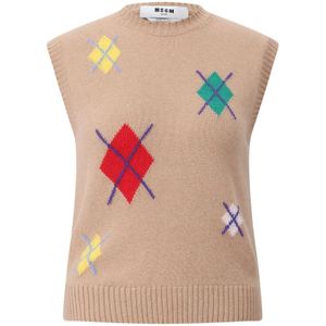 Msgm, Dames, Truien, Bruin, Maat: S Wol,