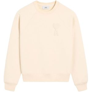 Ami Paris, Heren, Sweatshirts & Hoodies, Beige, Maat: M