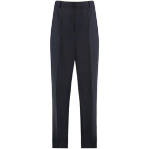 Saint Laurent, Heren, Broeken, Blauw, Maat: L Wol,