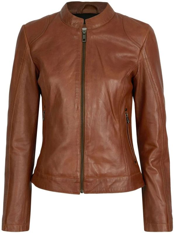 Bugatti - Klassieke Leren Jas - Bruin - Dames