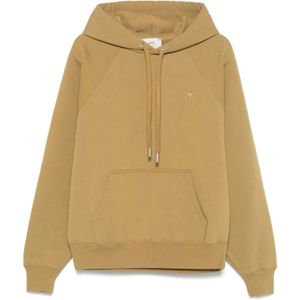 Ami Paris, Dames, Sweatshirts & Hoodies, Bruin, Maat: 2XS