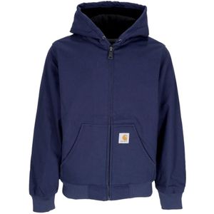 Carhartt Wip, Heren, Sweatshirts & Hoodies, Blauw, Maat: S Fleece,