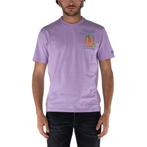 MC2 Saint Barth, Heren, Tops, Paars, Maat: 2XL Katoen,