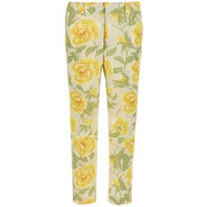Kenzo, Dames, Broeken, Veelkleurig, Maat: S Katoen,
