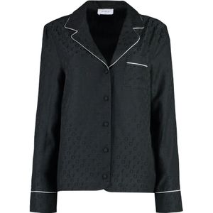 Off White, Dames, Nachtkleding & Lounge, Zwart, Maat: S Zijde,