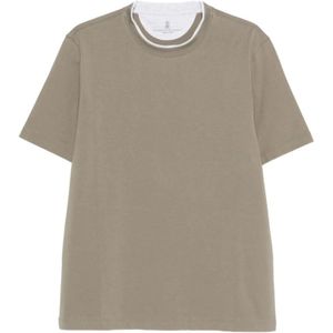 Brunello Cucinelli, Heren, Tops, Groen, Maat: 2XL