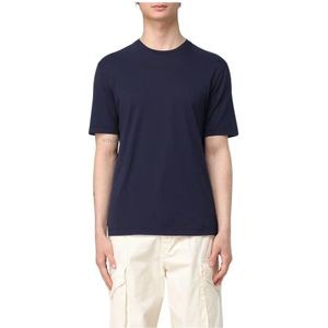 Roberto Collina, Heren, Tops, Blauw, Maat: S