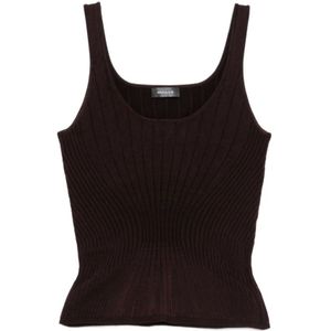 Mugler, Dames, Tops, Paars, Maat: XS