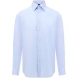Boggi Milano - Overhemd - Lichtblauw - Katoen - Lange Mouw