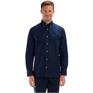 Eden Park, Heren, Overhemden, Blauw, Maat: M Katoen,