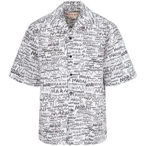 Marni, Heren, Overhemden, Wit, Maat: M Katoen,