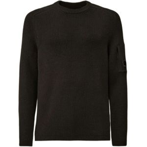 C.p. Company - Lambswool GRS Crew Neck Full Knit - Gebreide Trui - Zwart