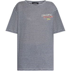 Dsquared 2 - Summer Lovers - T-Shirt - Marineblauw/Wit - Linnen