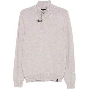 Fay, Heren, Truien, Grijs, Maat: 2XL Wol,