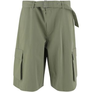 Maison Kitsuné, Heren, Korte broeken, Groen, Maat: 2XS Katoen,