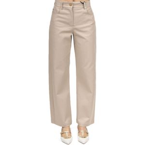Max Mara, Dames, Broeken, Beige, Maat: XL Katoen,