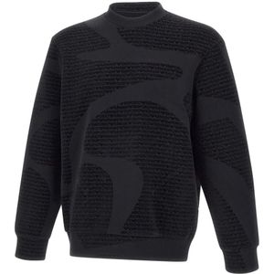Emporio Armani, Heren, Sweatshirts & Hoodies, Zwart, Maat: XL Katoen,