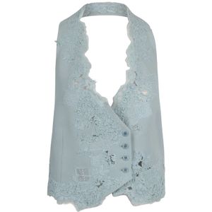 Ermanno Scervino, Dames, Jassen, Blauw, Maat: XS Leer,