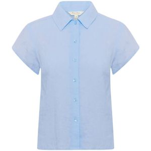 Part Two, Dames, Blouses & Shirts, Blauw, Maat: 3XL Katoen,