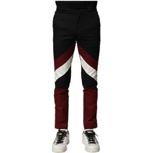 Dolce & Gabbana, Heren, Broeken, Veelkleurig, Maat: XS Katoen,