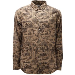 Paolo Pecora, Heren, Overhemden, Groen, Maat: L Katoen,