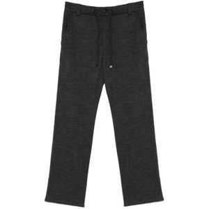 Moncler, Heren, Broeken, Grijs, Maat: M Wol,