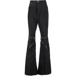 Rick Owens, Heren, Broeken, Zwart, Maat: W33 Linnen,