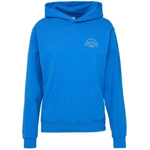 Sporty & Rich, Dames, Sweatshirts & Hoodies, Blauw, Maat: M Katoen,