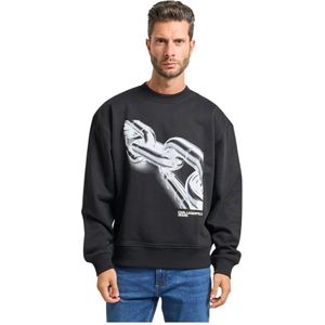 Karl Lagerfeld, Heren, Sweatshirts & Hoodies, Zwart, Maat: S