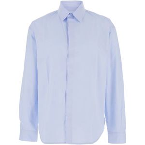 Jacquemus, Heren, Overhemden, Blauw, Maat: L Katoen,