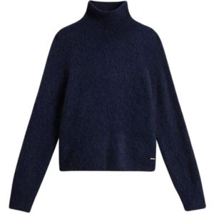 Woolrich, Dames, Truien, Blauw, Maat: M Wol,