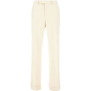 Valentino Garavani, Heren, Broeken, Beige, Maat: L Wol,