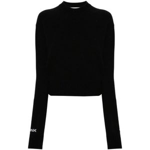 Sportmax, Dames, Truien, Zwart, Maat: XS Wol,