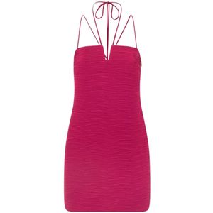 Patrizia Pepe, Dames, Jurken, Roze, Maat: XS Poliester,