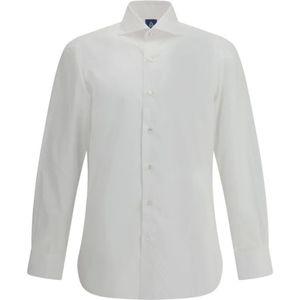 Finamore, Heren, Overhemden, Wit, Maat: 3XL Katoen,