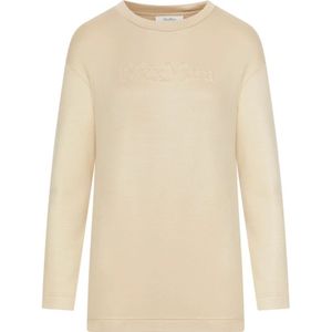 Max Mara, Dames, Sweatshirts & Hoodies, Beige, Maat: XS Zijde,
