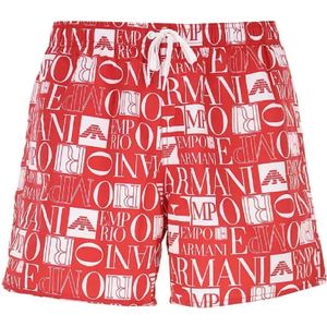 Emporio Armani, Heren, Badkleding, Rood, Maat: M