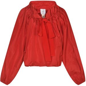 Patou, Dames, Blouses & Shirts, Rood, Maat: XS Poliester,
